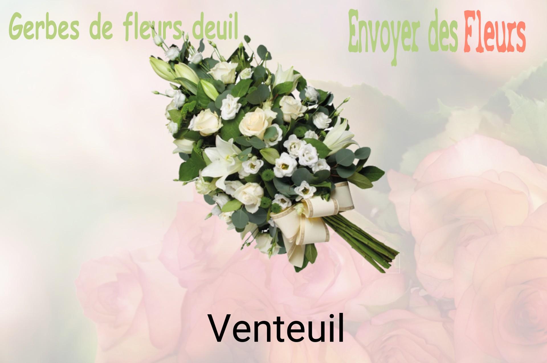 Gerbe de fleurs de deuil livrée à Venteuil